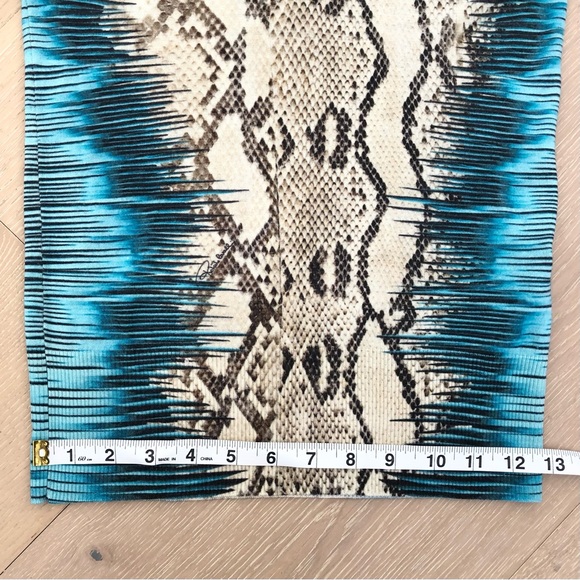 ⭐️ROBERTO CAVALLI⭐️Animal Snake Print Cashmere Silk Sweater Designer Blouse XS - Picture 11 of 15